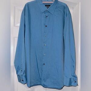 Van Heusen Men's Dress Shirt, Blue with stripes